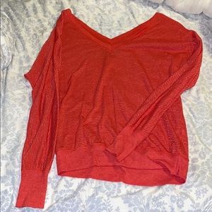 Orange and gold long sleeve American Eagle V Neck